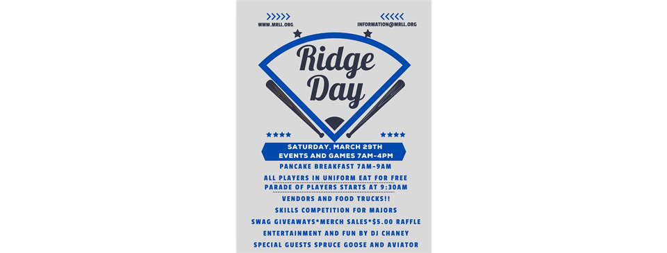 Join Us for Ridge Day, 3/29/25!